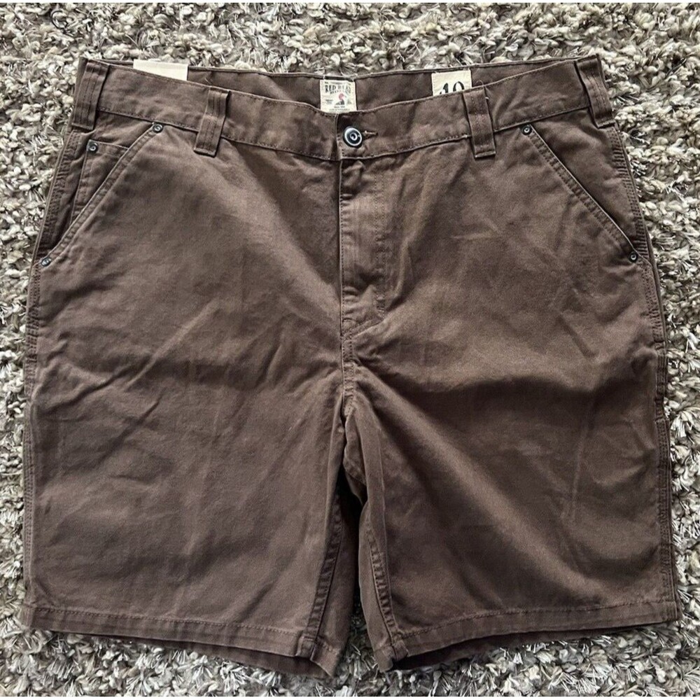 RedHead Men’s Brown Carpenter Shorts Heavy Duck Canvas Workwear Camp Size 40 NWT